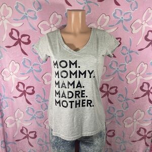 Little Prince Couture Mama Graphic Funny Casual V neck Shirt Size Medium